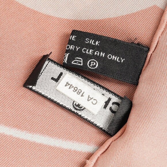 Chanel Dusty Rose & Black CC Cityscape-Print Silk Scarf - Picture 7 of 7